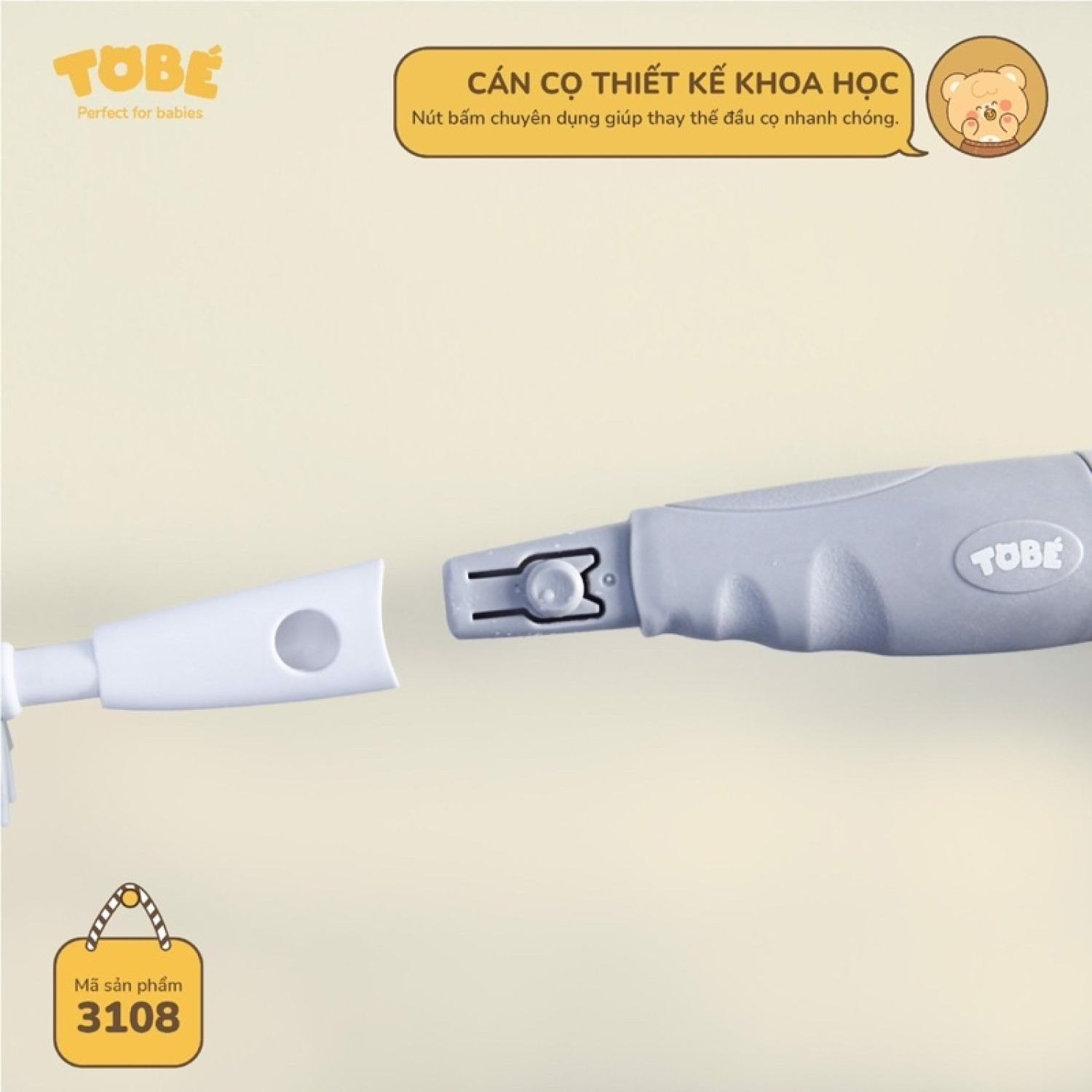 Bộ cọ rửa bình sữa silicone Tobé
