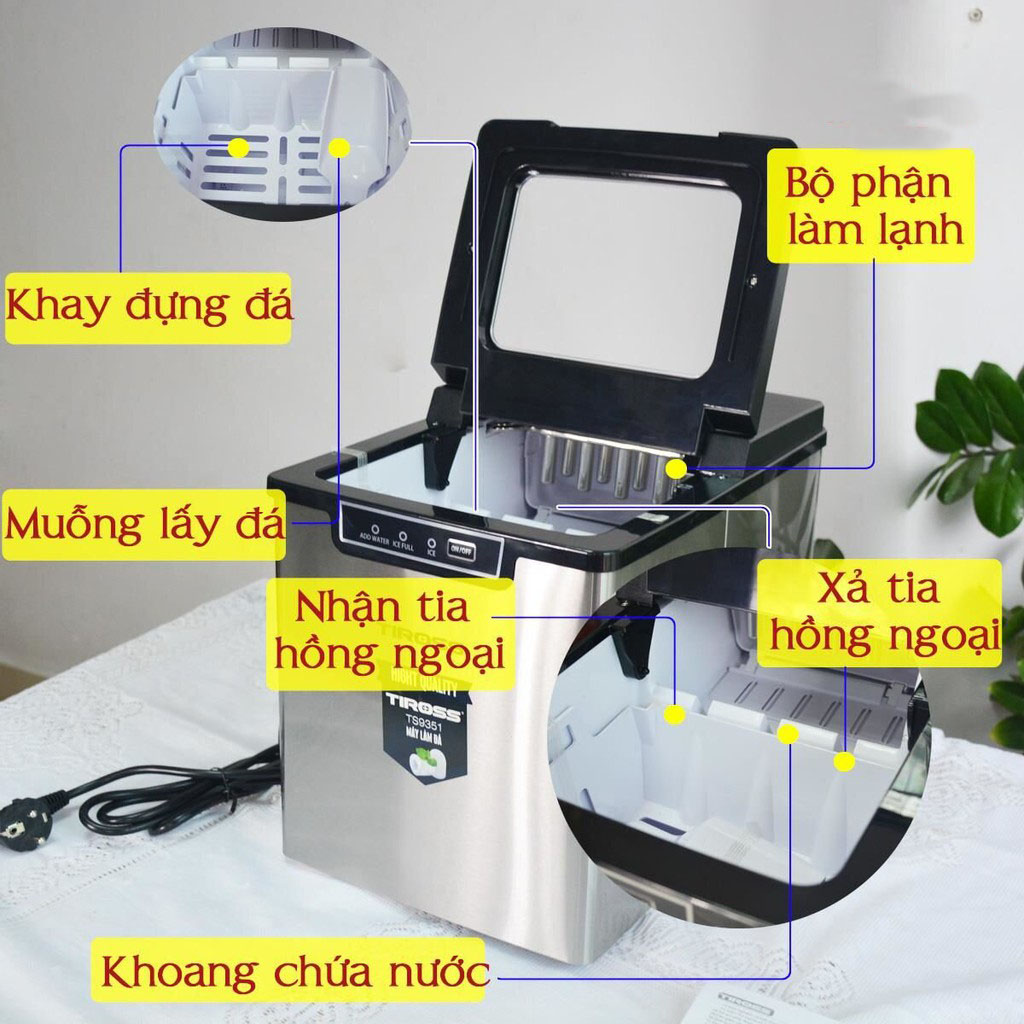 Máy làm đá viên gia đình Tiross TS9351