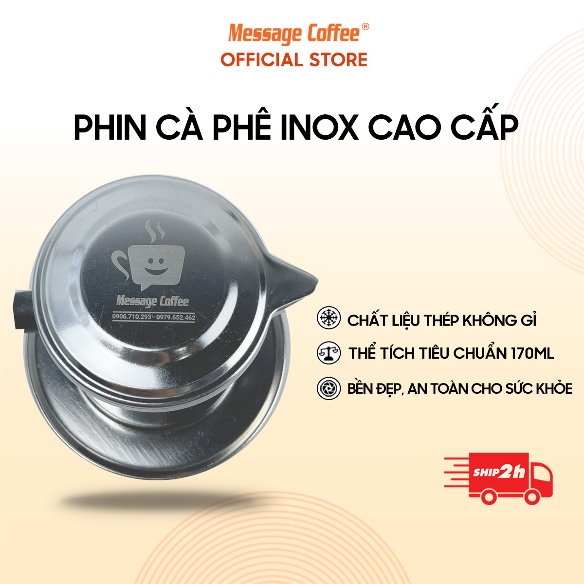 PHIN INOX CÀ PHÊ, Phin pha Cà Phê Cao Cấp bằng Inox 304, kích thước ...
