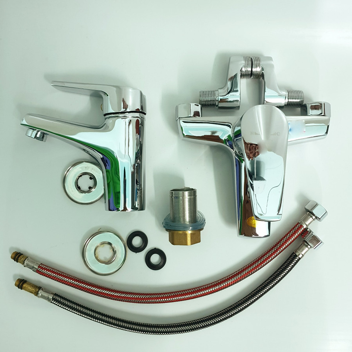 Bộ Vòi Sen tắm nóng lạnh đồng thau cao cấp - bộ 2 sản phẩm củ sen lavabo nóng lạnh đồng thau