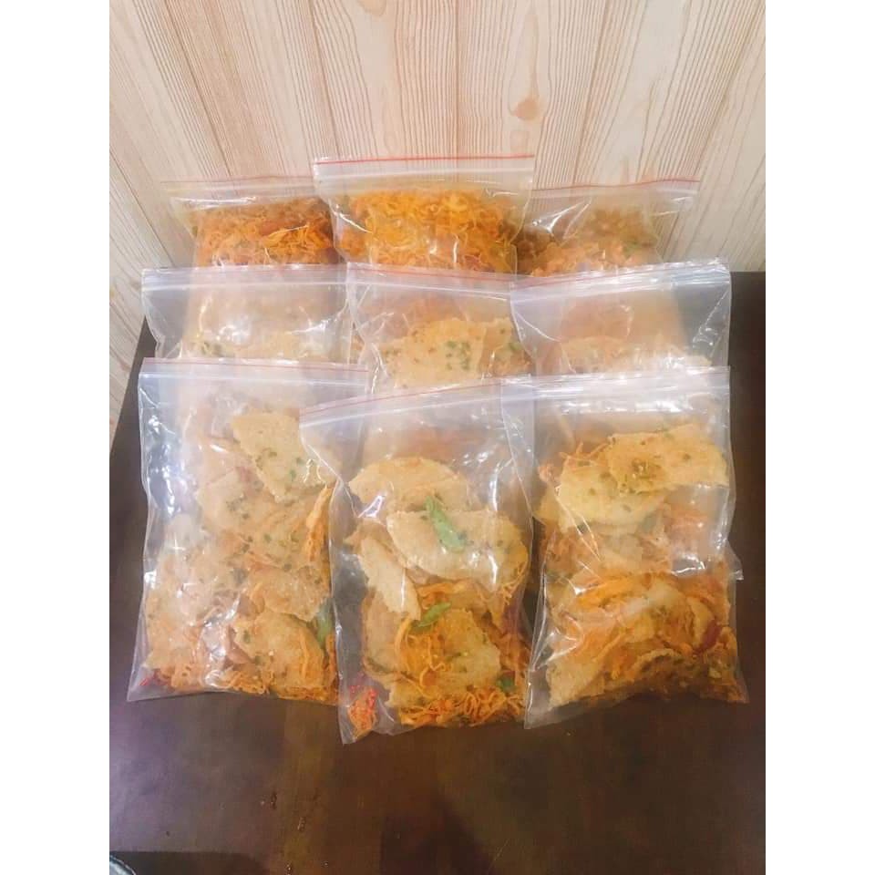 Combo 5 Túi Zip 1Kg Cơm Cháy Lắc Khô Gà Lá Chanh Cay