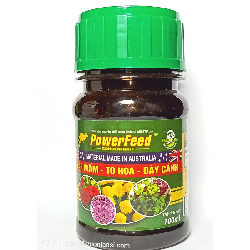PowerFeed 100ml Phân bón lá mập mầm, to hoa, dày cánh