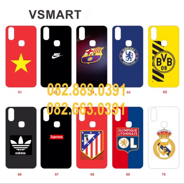 [HCM]ỐP LƯNG VSMART JOY 1+ / ACTIVE 1+ / JOY 1 / ACTIVE 1 (in hình câu lạc bộ bóng đá)