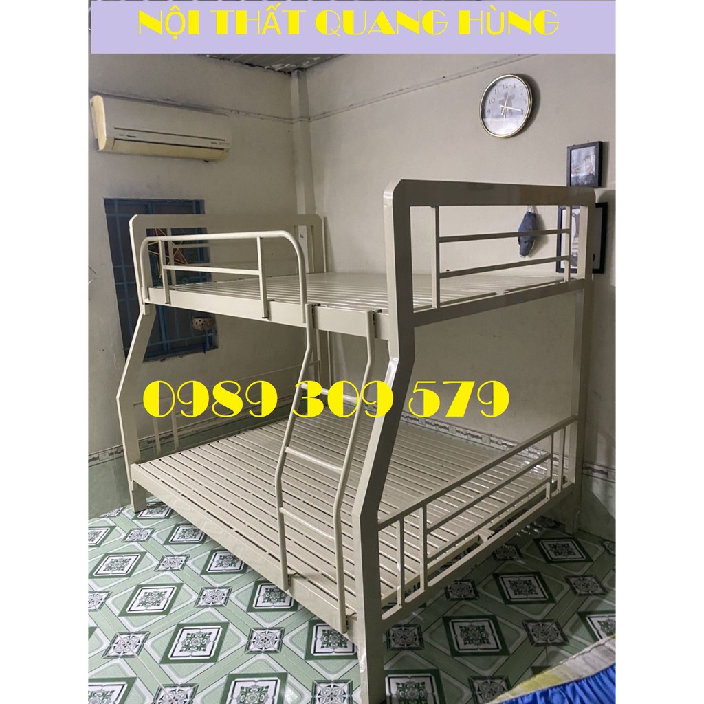 Giường tầng sắt hộp 4x8 cao cấp - 1m2/1m4