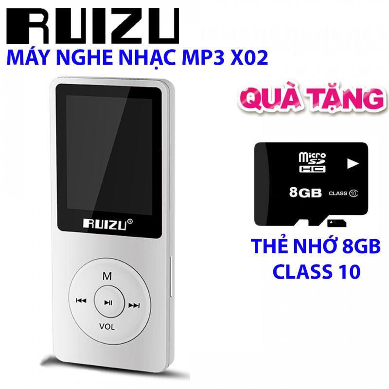 Máy Nghe Nhạc Mp3 cao cấp Ruizu X02 + Tặng thẻ nhớ 8Gb Class 10