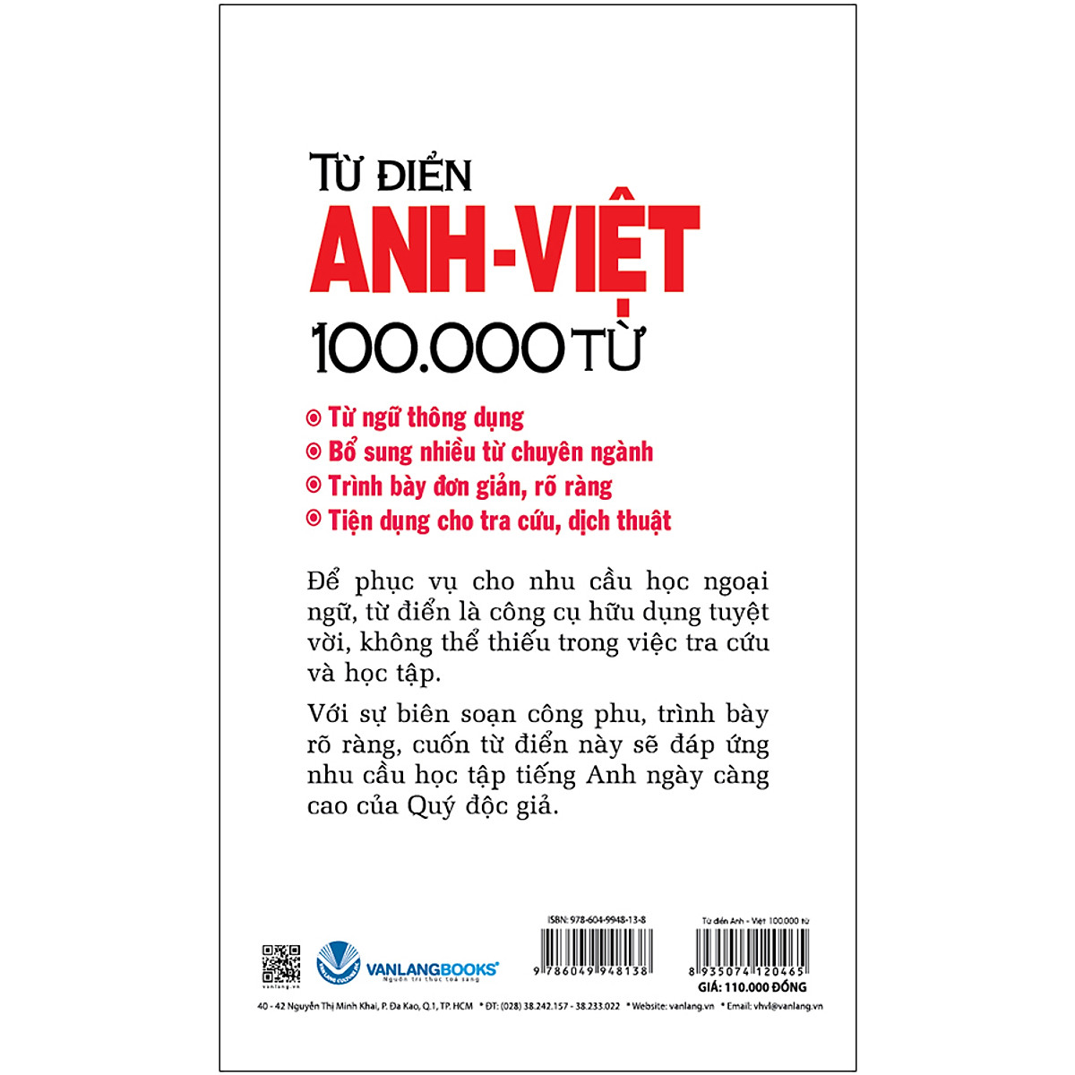 Fahasa - Từ Điển Anh - Việt 100.000 Từ (Tái Bản 2020)