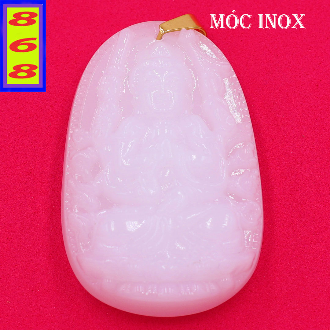 Pendant 8 Buddha The par quartz white 3.6cm-sided size small-bundled hook stainless steel