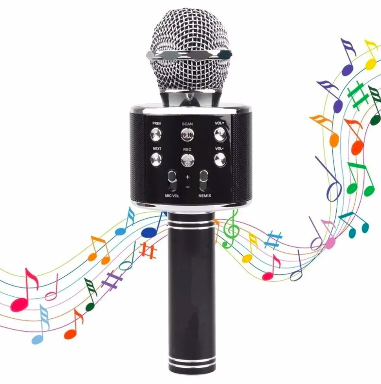 Micro Hát Karaoke Bluetooth Không Dây WS-858,Kèm loa Âm vang Ấm mic hát karaoke cầm tay mini micro hát trên xe hơi mic hát , loa bluetooth mini giá rẻ