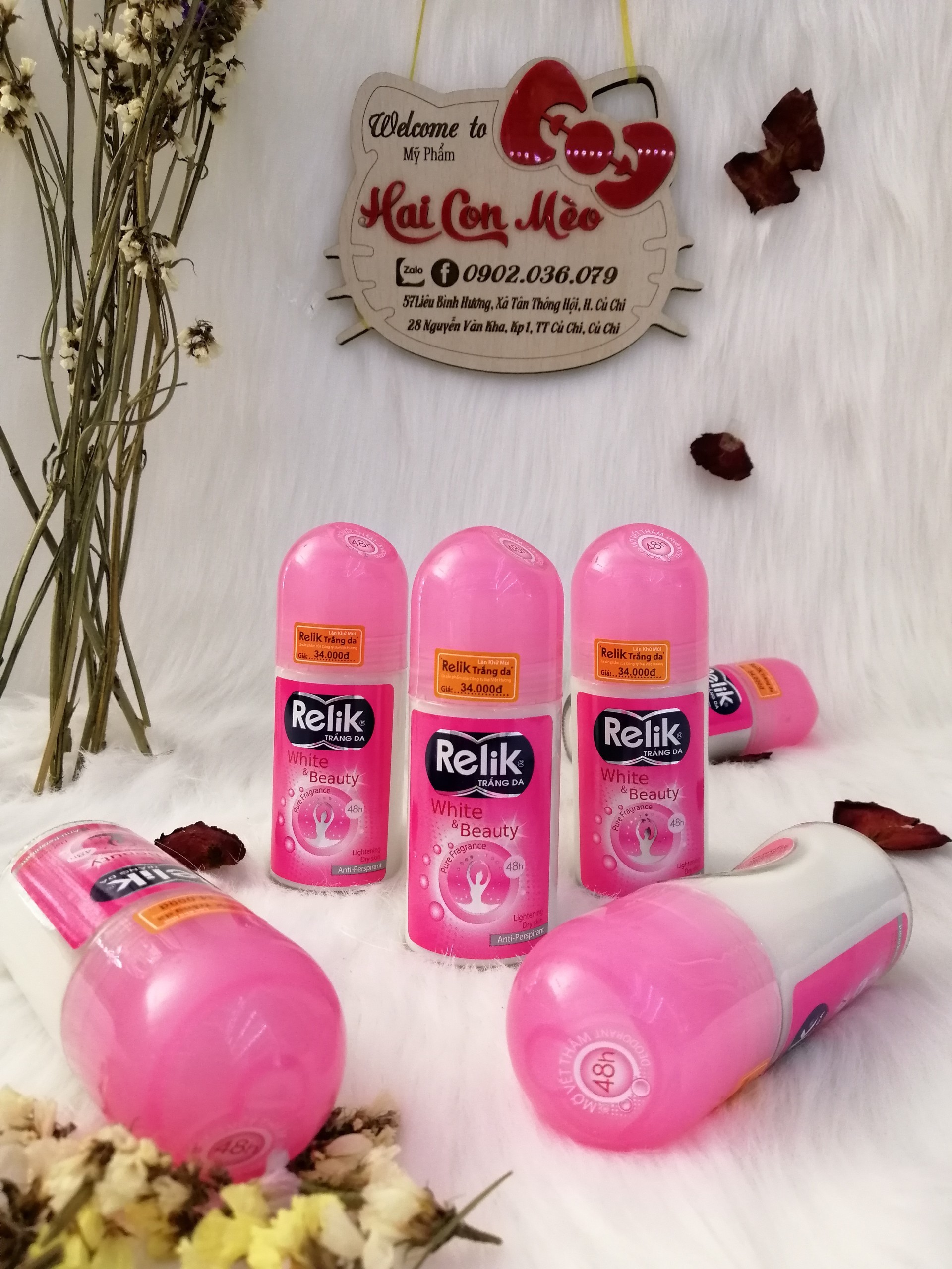 Lăn relik hồng 50ml - 536