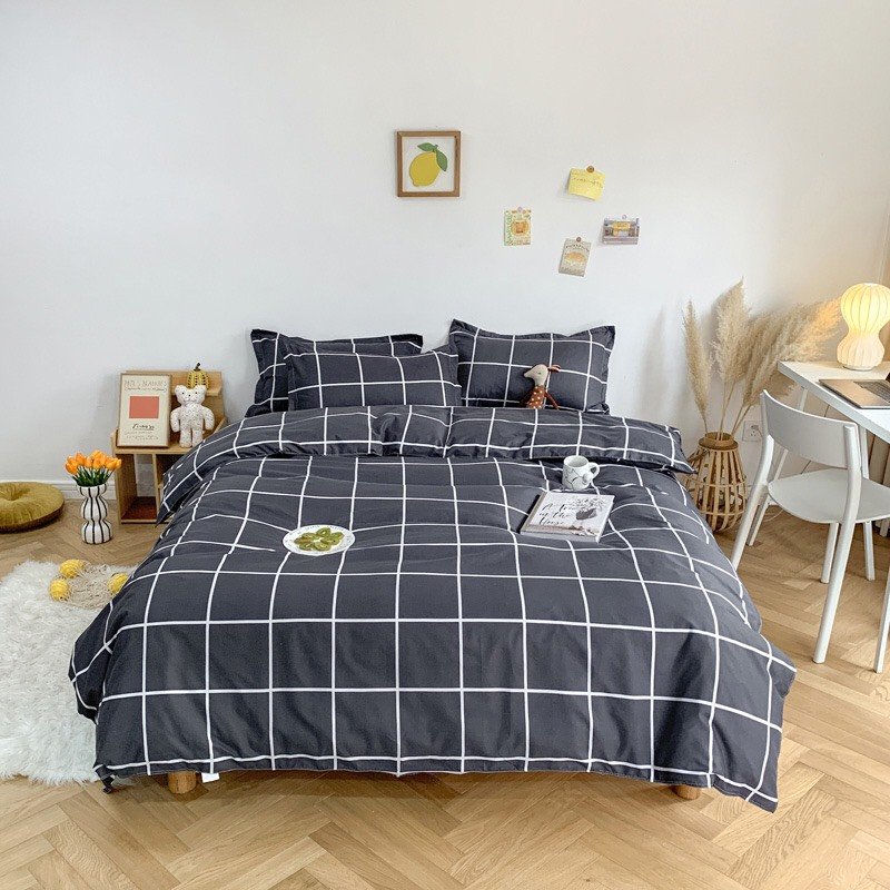 Bộ Chăn Ga Gối Poly Nhập 4 món[1m6x2m và 1m8x2m], mẫu sắc màu