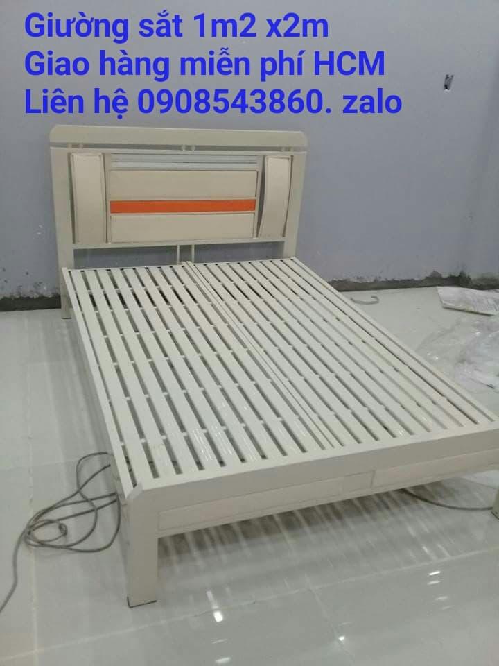 Giường sắt cao cấp 1m4