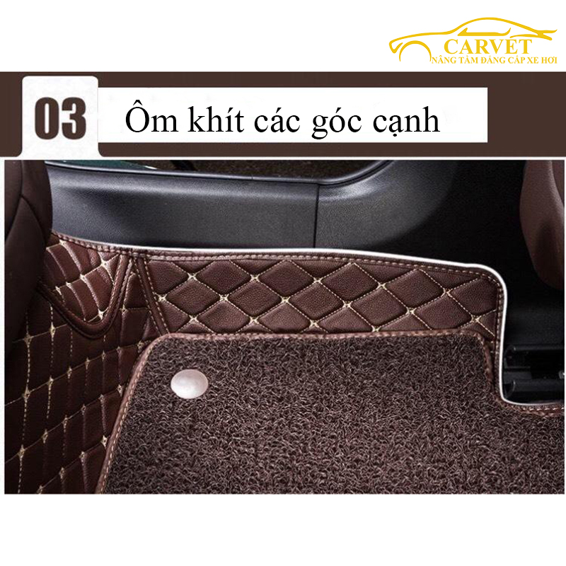Thảm lót sàn ô tô da cacbon Mazda 2