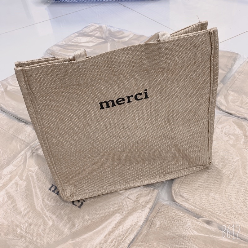 Túi cói Merci phong cách Vintage