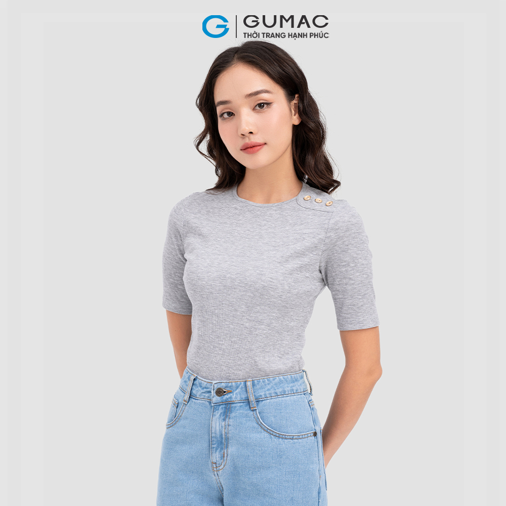 [SALE SỐC] Áo thun kiểu nút vai thời trang GUMAC ATC11065