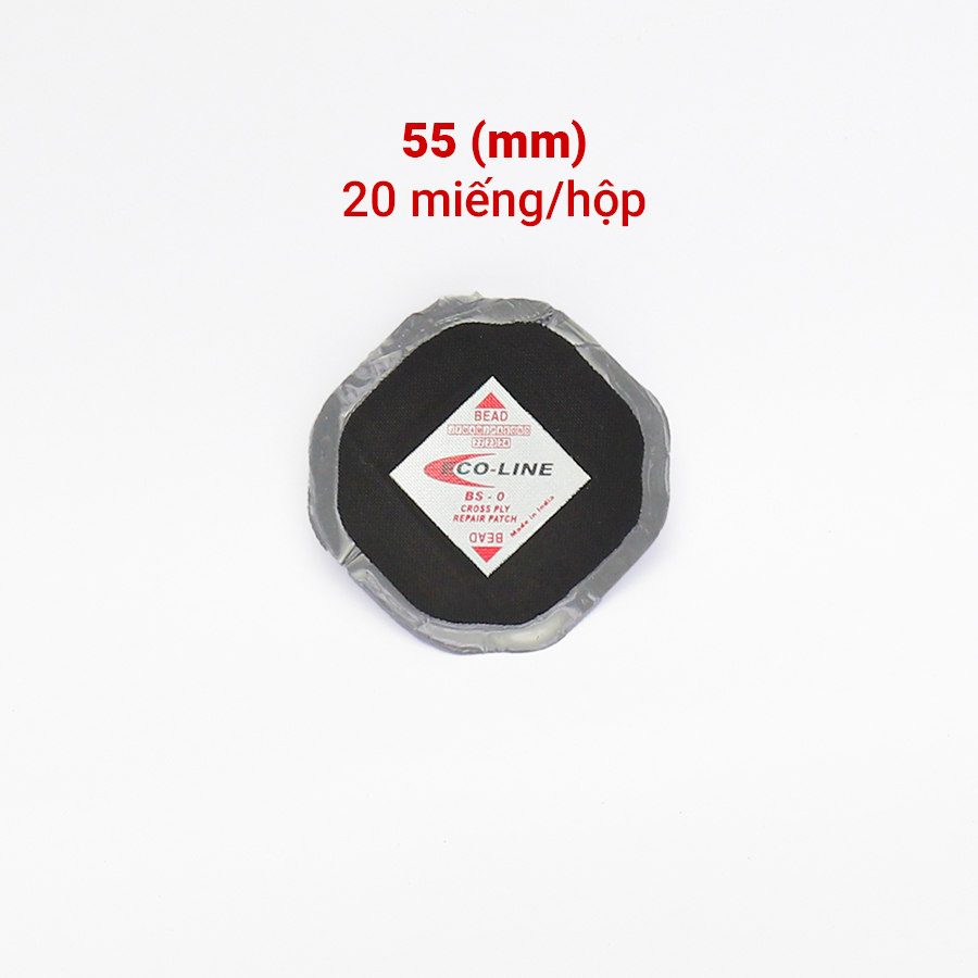 Hộp 20 miếng vá lốp Bias (55x55mm) - Ecoline BS0 tiêu chuẩn Mỹ