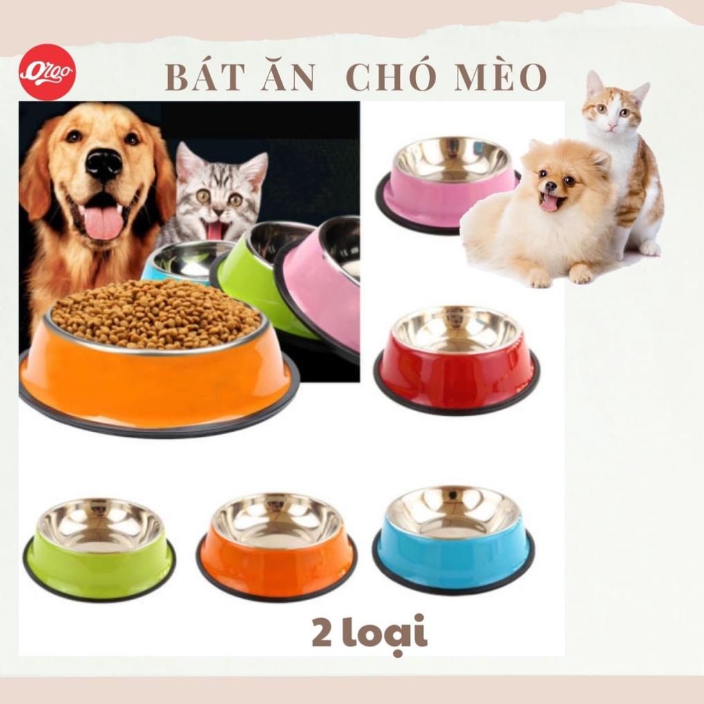 Bát ăn cho chó mèo - Chén inox chống gỉ BH12 tháng