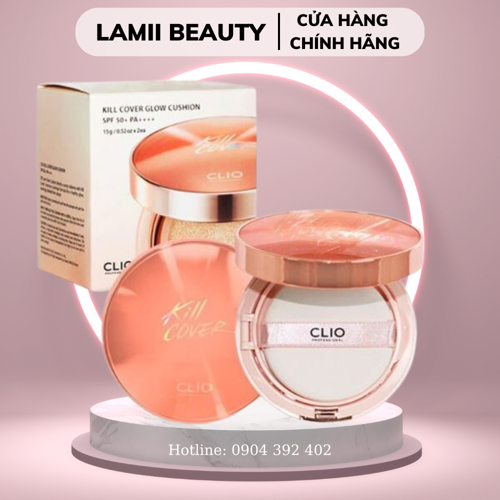 [HCM]SET PHẤN NƯỚC CLIO KILL COVER GLOW CUSHION SPF50+ PA+++