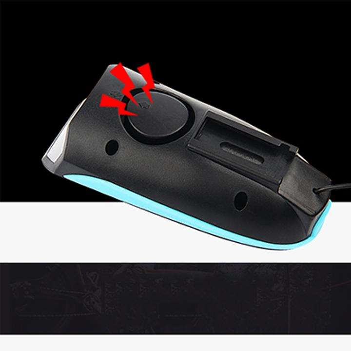 Đèn xe đạp có còi sạc usb chống nước HJ7588