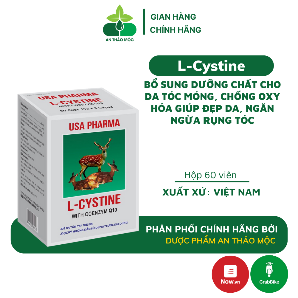 Viên Uống L-Cystine Bổ Sung Vitamin Cải Thiện Tình Trạng Gãy Rụng Tóc Giúp