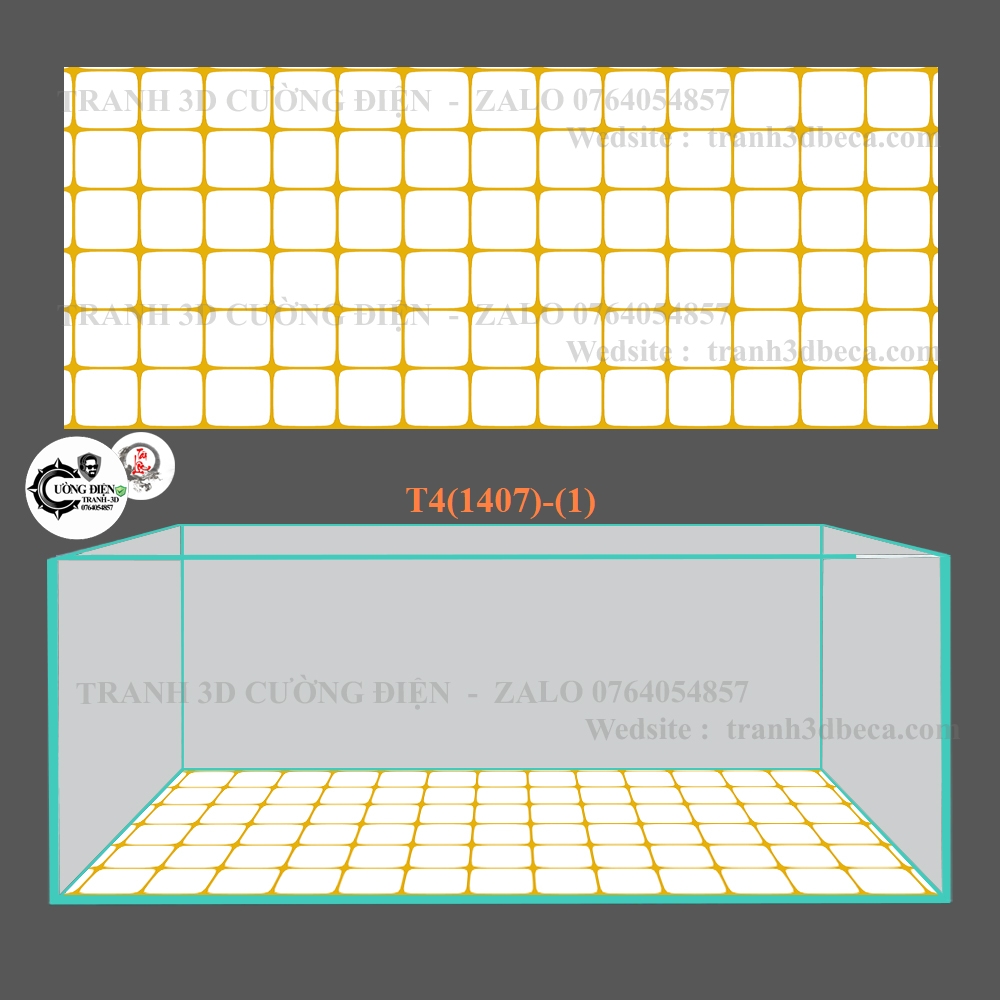 Tranh 3D dán đáy bể cá cảnh