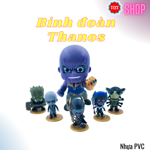 Bộ 6 Mô Hình Binh Đoàn Thanos Avengers- Chibi phiên bản Q