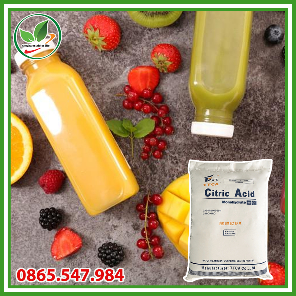 Sản phẩm Acid Citric. Bột chanh. Bao 25kg