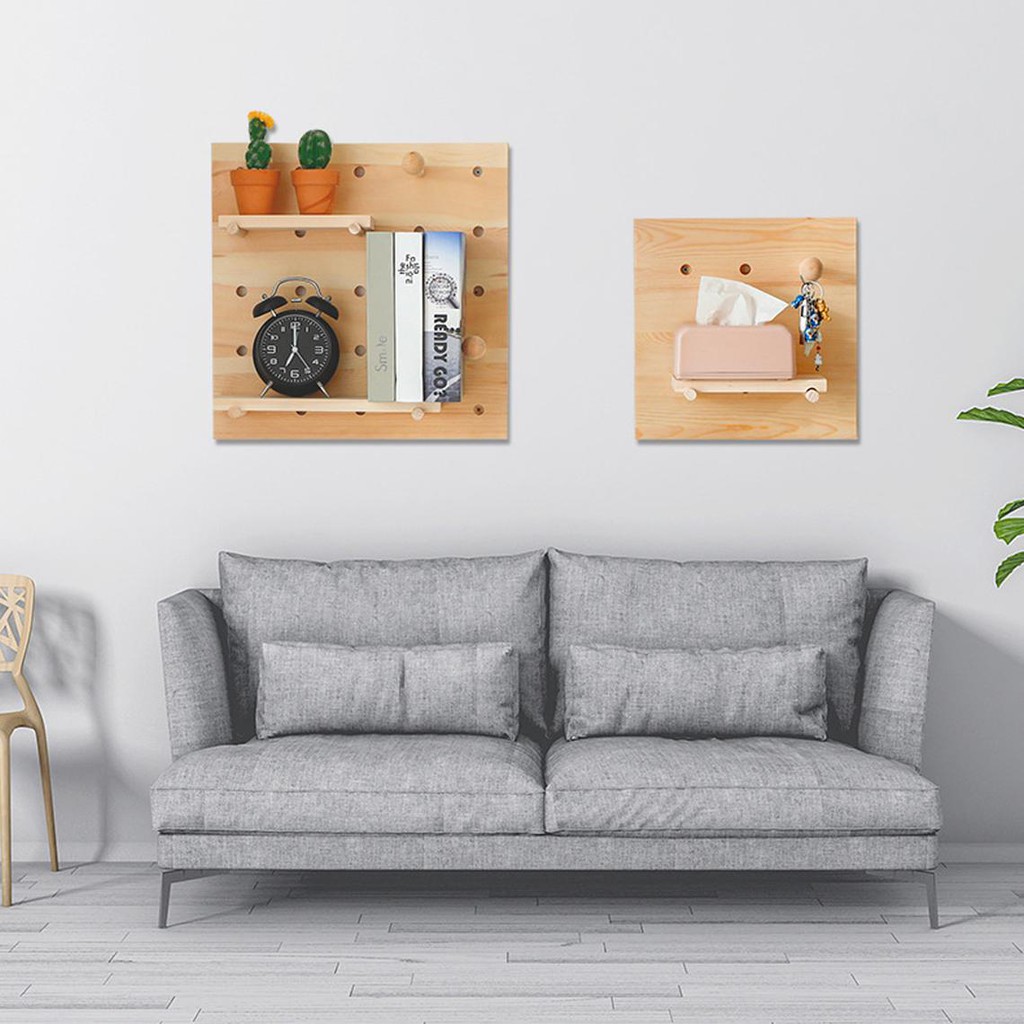 Kệ gỗ Pegboard treo tường thông minh TWS01