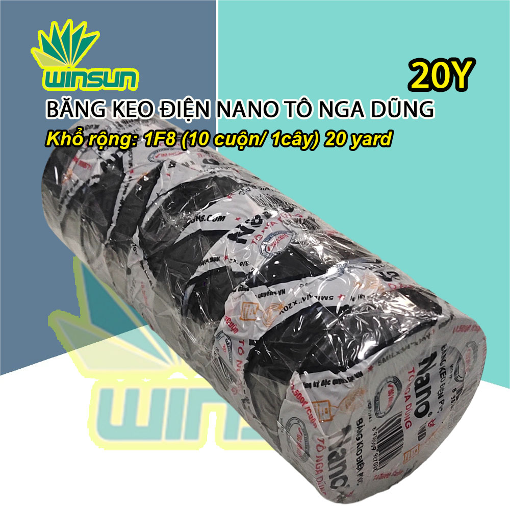 Băng keo điện nano tô nga dũng 20y đủ màu - lẻ 1 cuộn