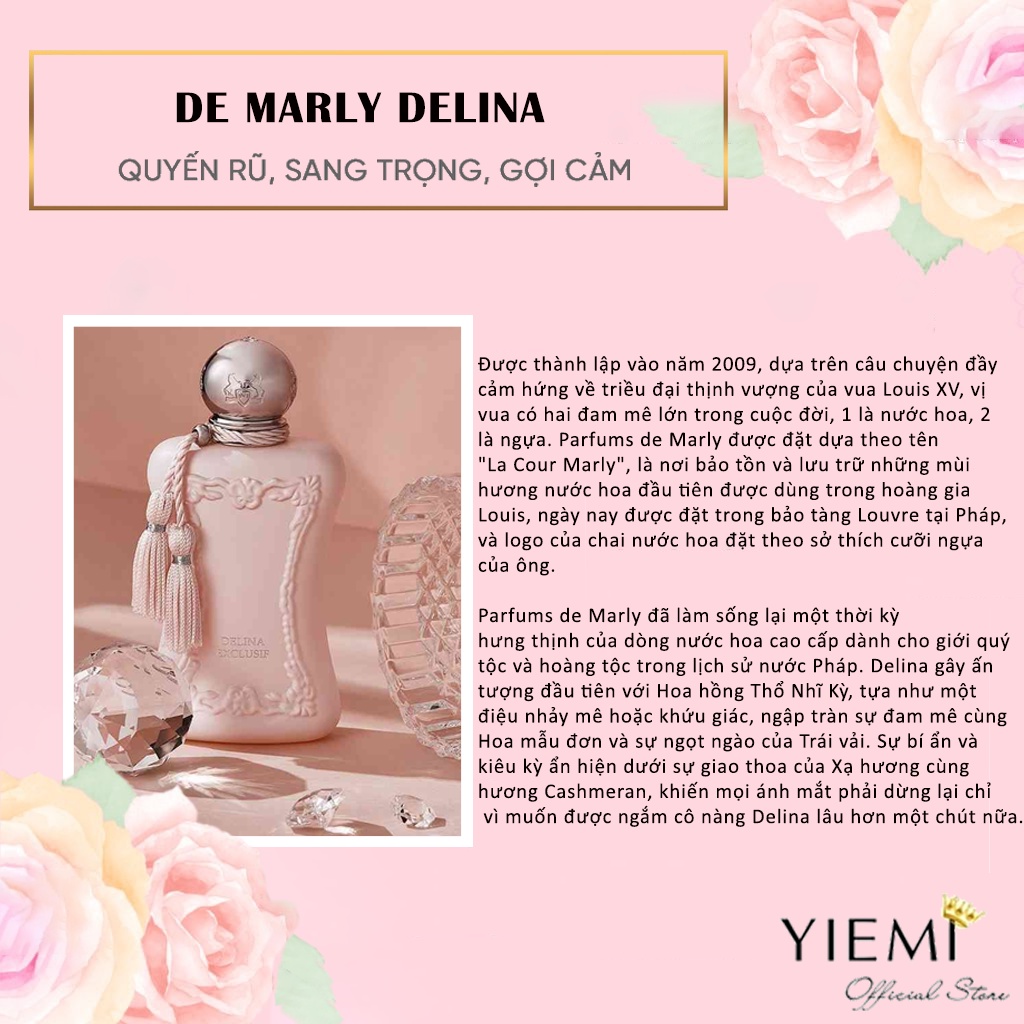 [Chỉ 7/3 Hoàn Tiền 15%] Nước hoa dùng thử Parfums De Marly Delina