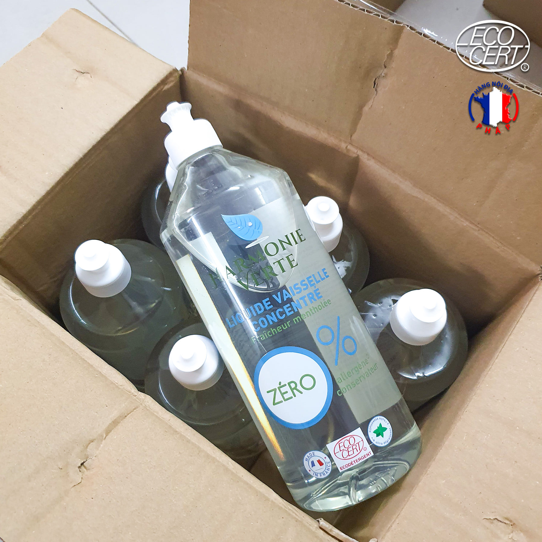 NƯỚC RỬA BÁT HỮU CƠ BẠC HÀ HARMONIE VERTE 1L