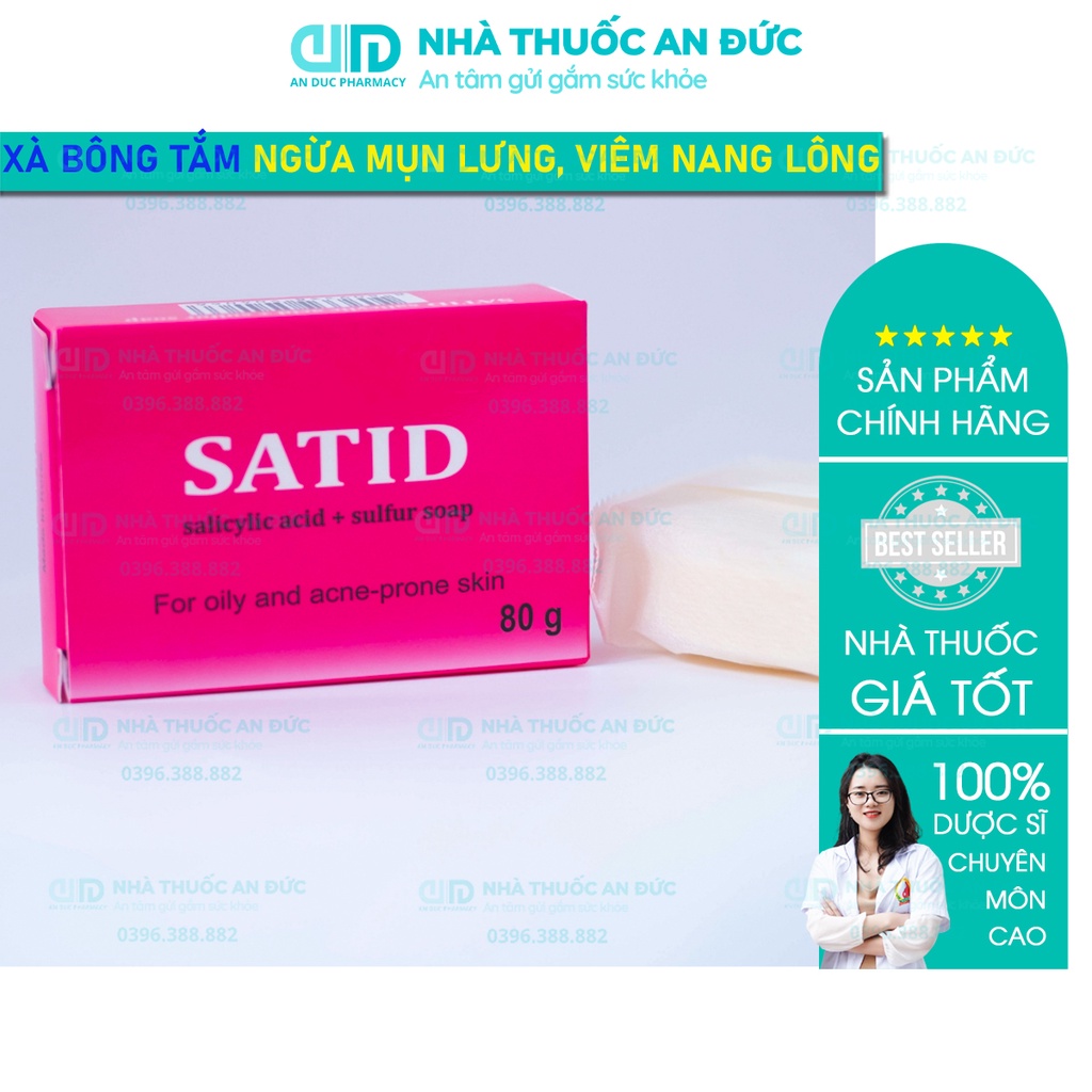 Satid soap – xà bông satid sát khuẩn làm sạch da