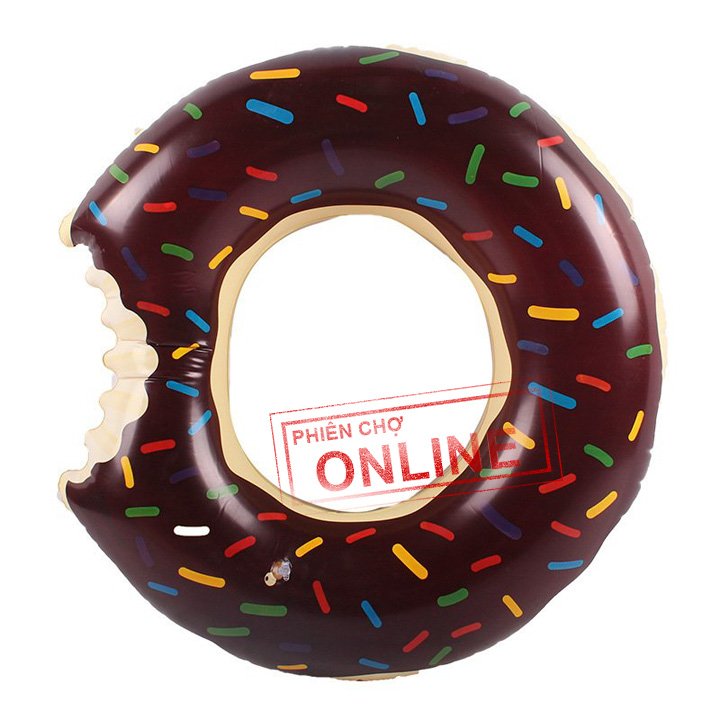 [HCM]PHAO BƠI TRÒN HÌNH BÁNH DONUT (Màu Nâu)