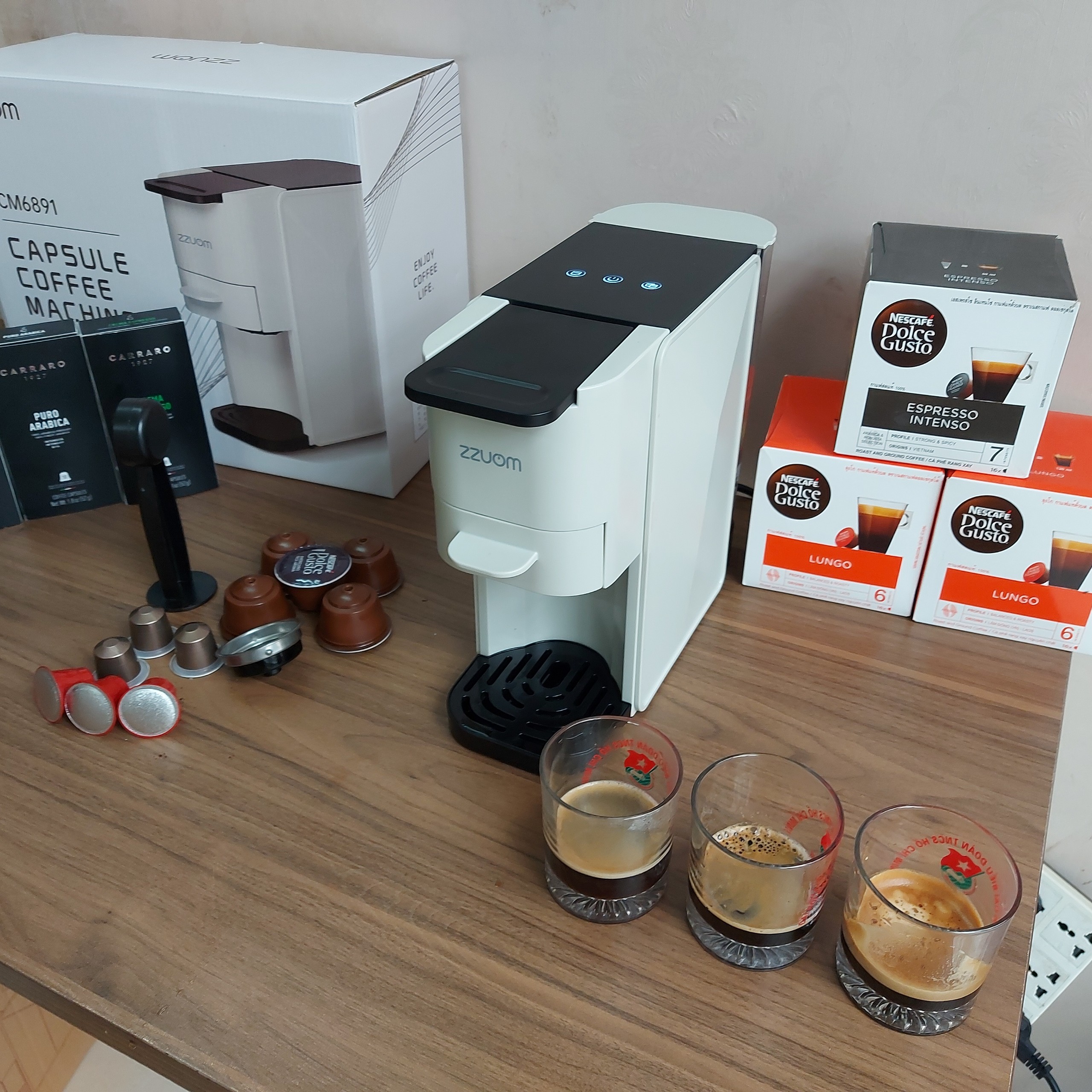 Máy Pha Cafe Viên Nén, Máy Pha Cà Phê Đa Năng ZZUOM CM6891