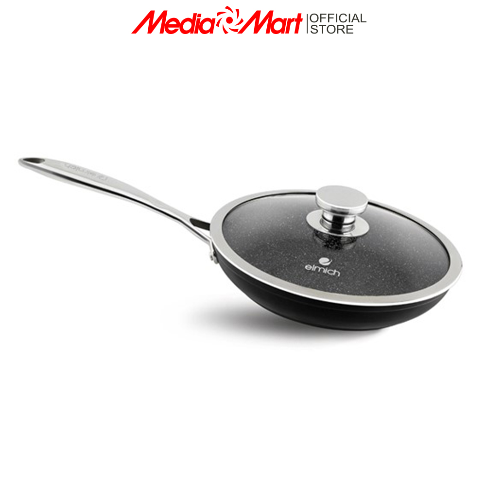 Chảo vân đá Elmich 28cm EL-2353804-có vung