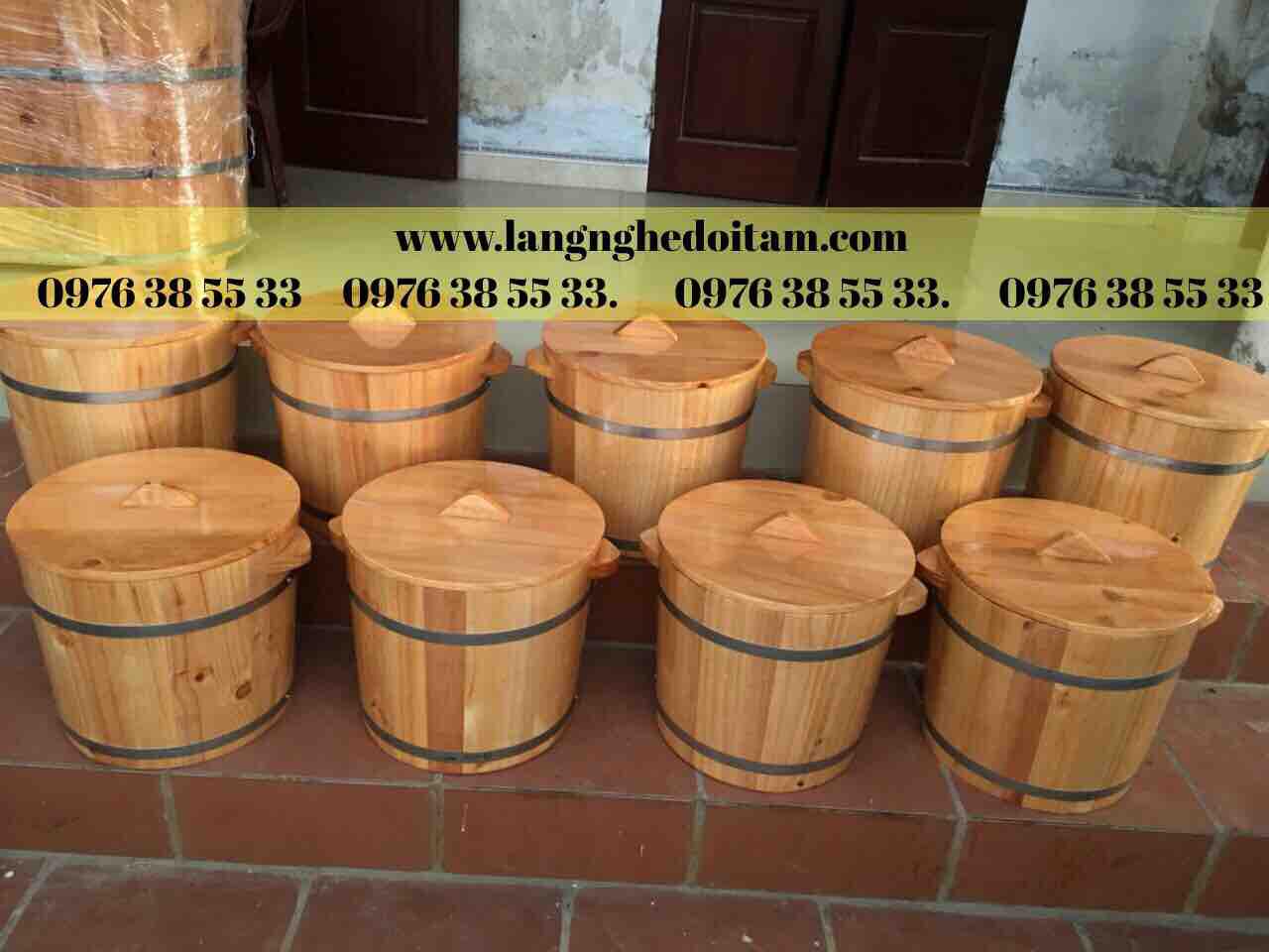 Thùng gỗ đựng gạo 20kg