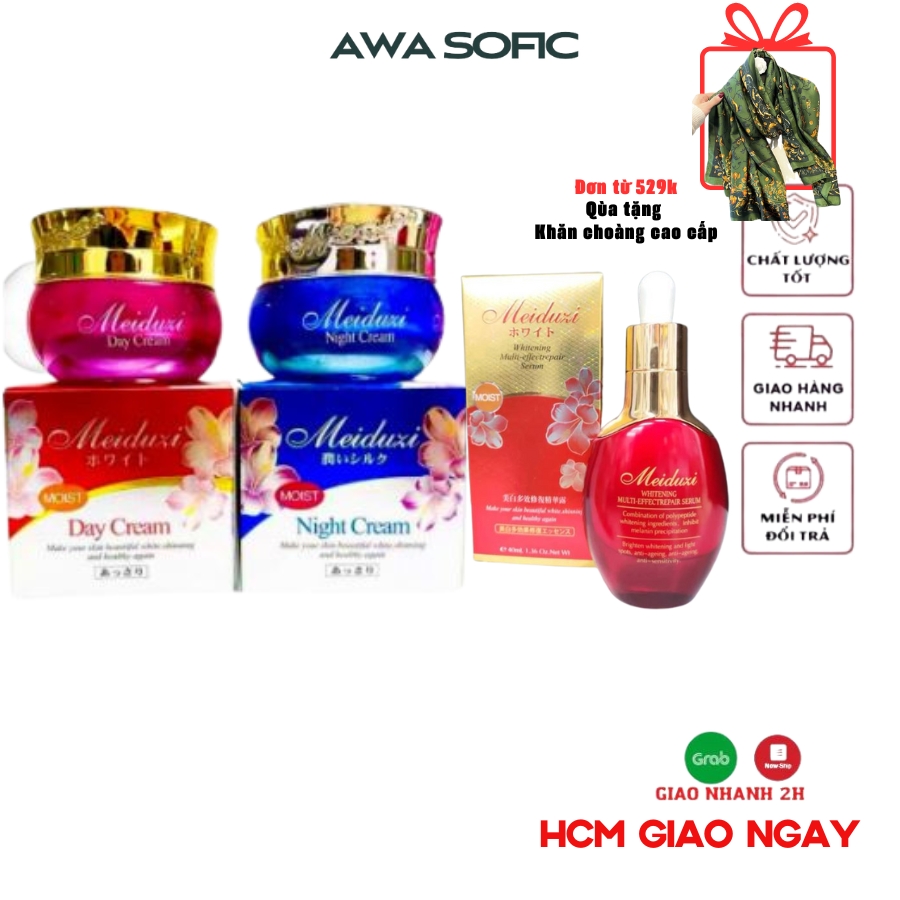 Kem Meiduzi  nhật bản chính hãng trắng da dưỡng da mờ nám, xóa mụn dưỡng ẩm mịn căng bóng có 4 phân loại lựa chọn mỗi sản phẩm