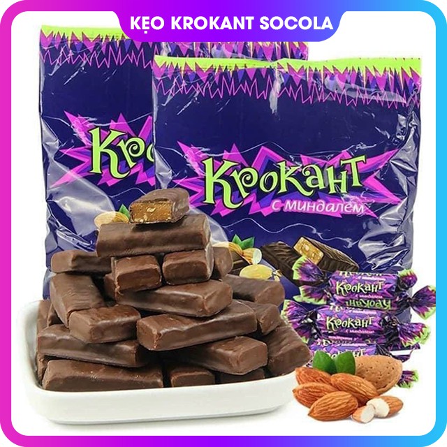 [SIÊU NGON] Kẹo Tím Krokant Socola Hạnh Nhân Nga 500G