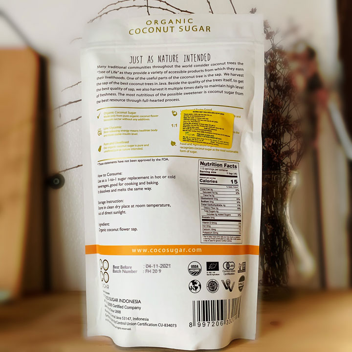 Coconut sugar organic PT Coco Sugar 454g