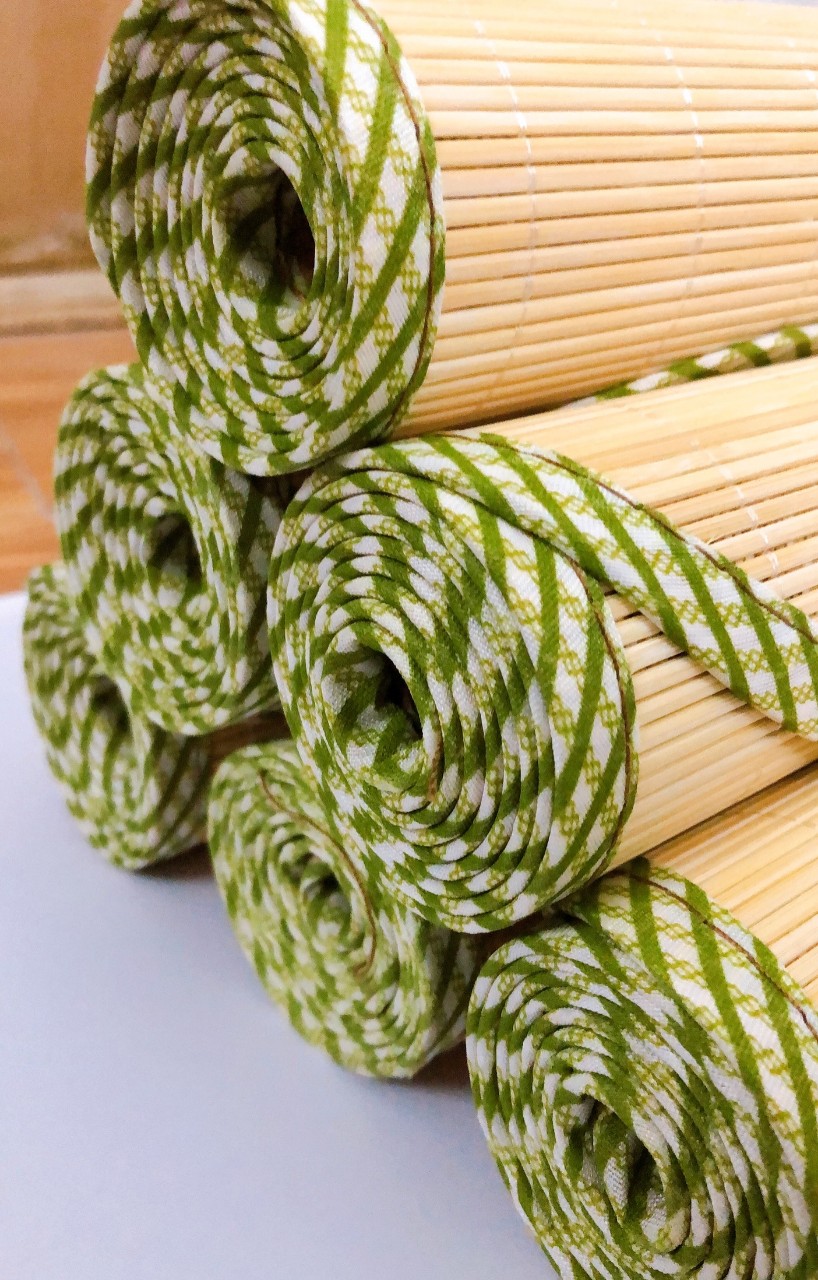 Chiếu TĂM TRE Bamboo kích thước 60×110cm ( MÀU SÁNG)