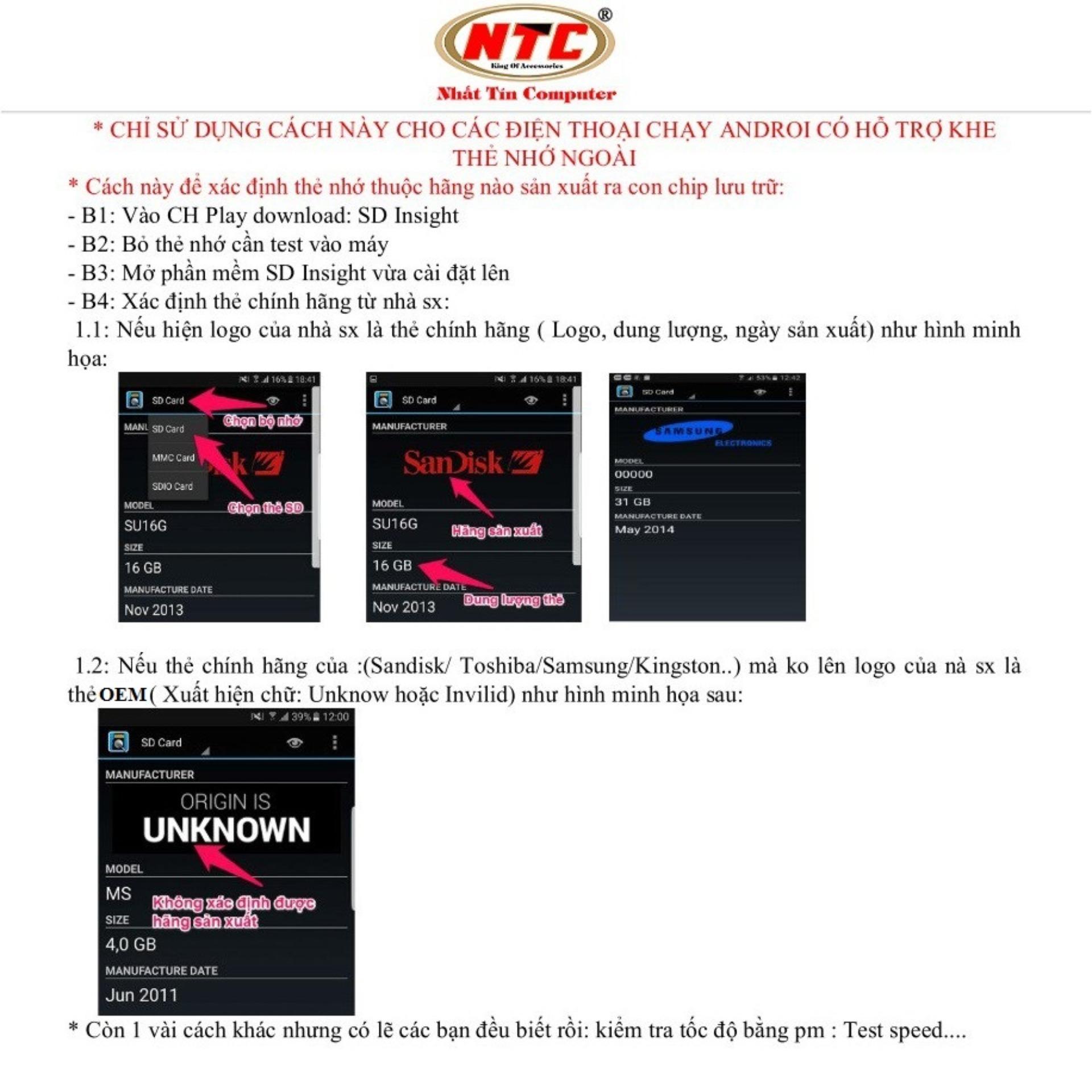 Thẻ nhớ MicroSDHC Sandisk 32GB Class 4 + Tặng 01 adapter microSD - Nhat Tin Authorised Store