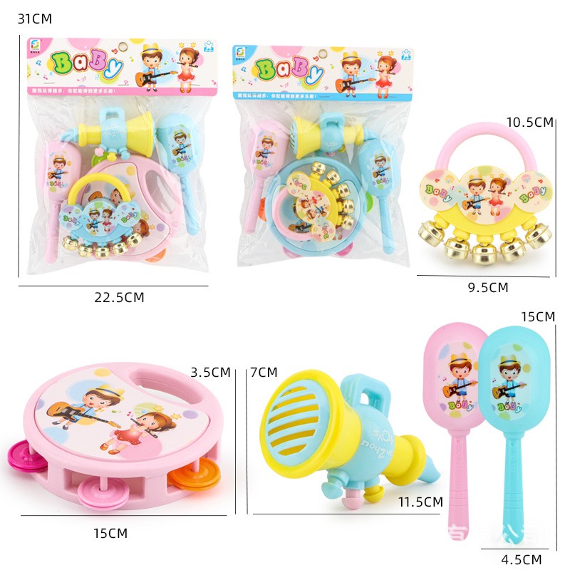[HCM]Lục lạc 5 món đồ chơi cho bé