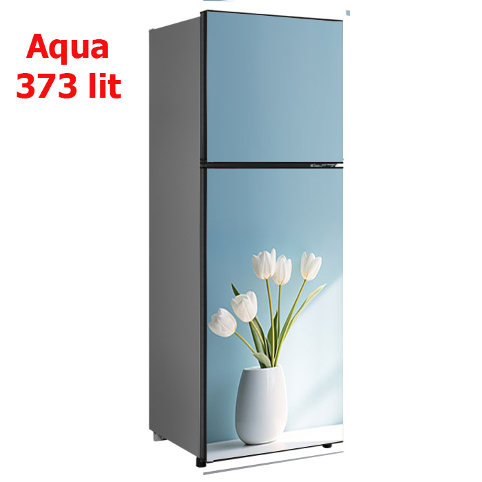 Decal dán Tủ Lạnh bình hoa tulip 3d chất liệu cao cấp