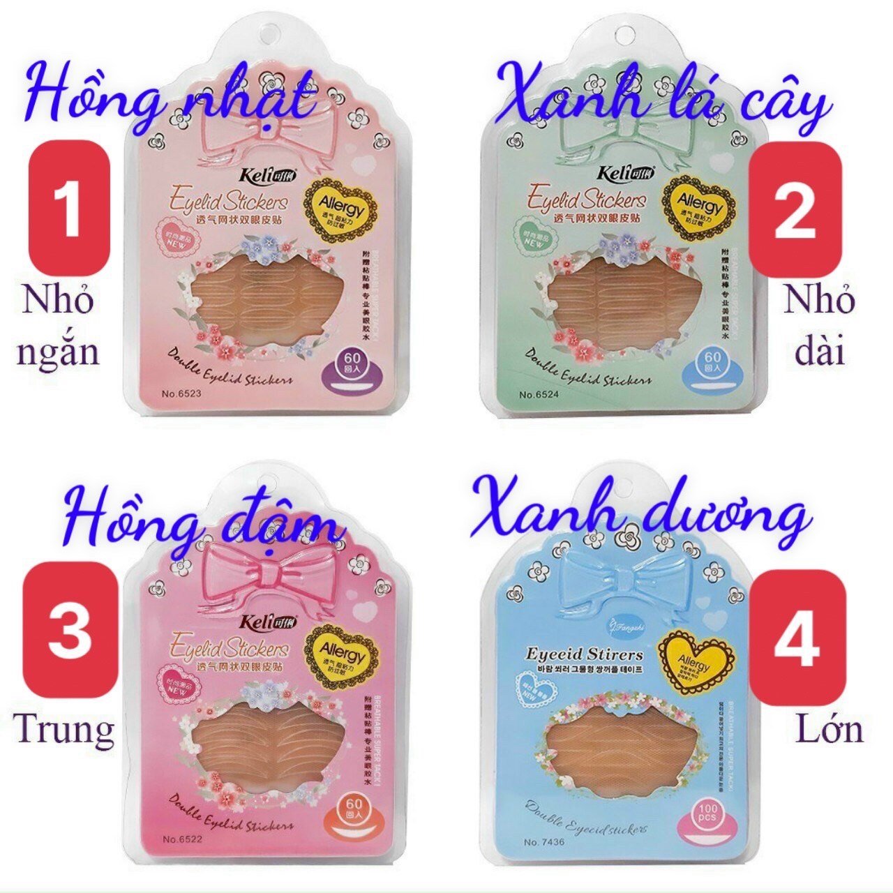 Kích mí lưới tàng hình Keli Hồng Xanh