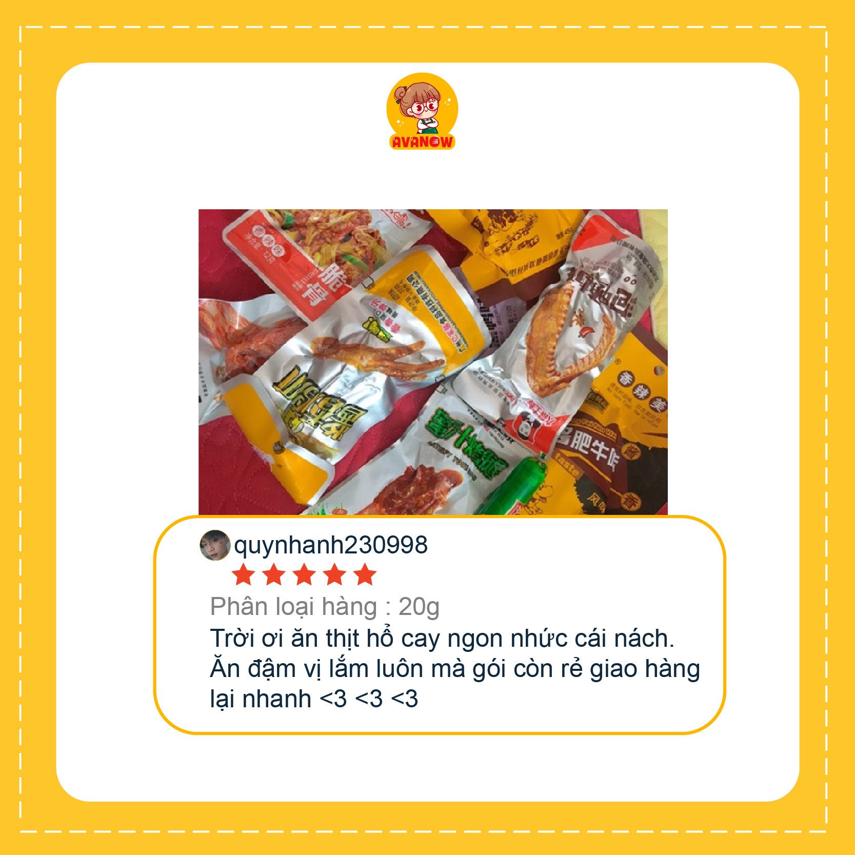 Thịt hổ cay 45g 🍣 Avanow 🍣 đồ ăn vặt trung quốc