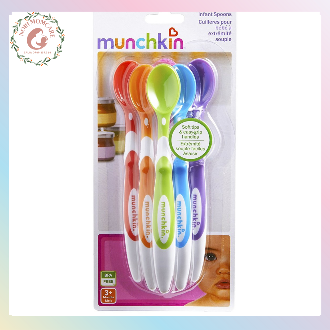 Muỗng/thìa siêu mềm ăn dặm cho bé Munchkin chính hãng