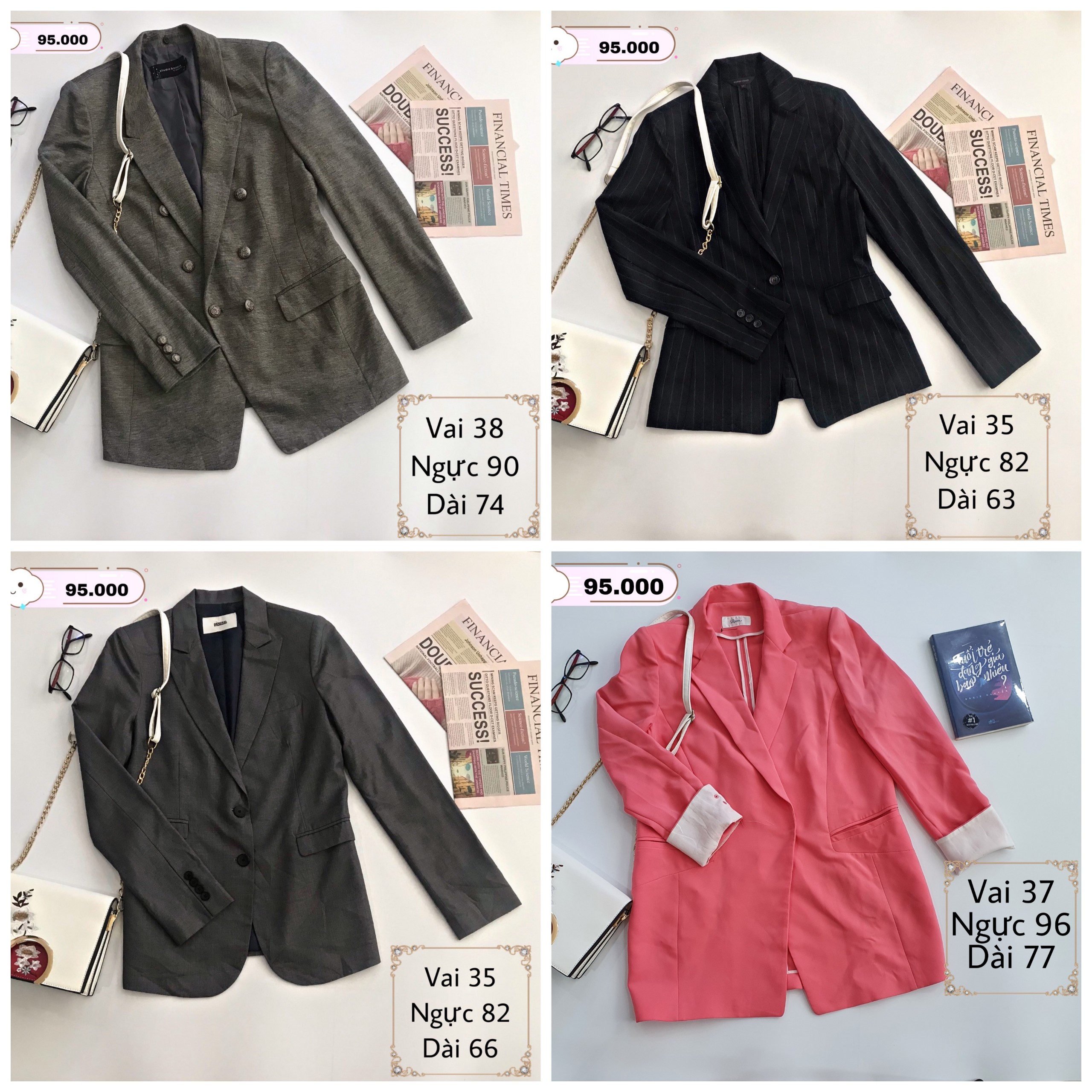 Vest, blazer nữ [2hand] đồng giá 95k