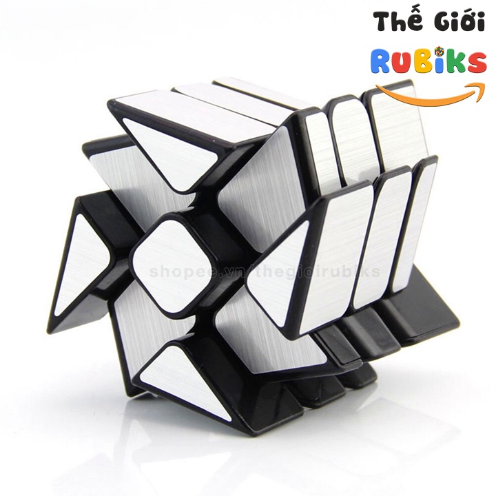Rubik Gương Windmill Mirror 3x3 MoYu Cube Silver Bạc Magic Rubic Biến Thể.