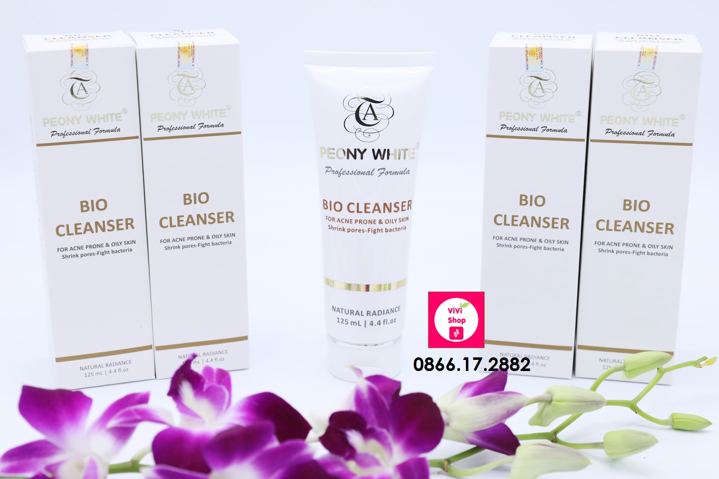 Bio Cleanser Peony white - sữa rửa mặt dành cho da mụn