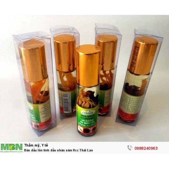 ( Đ) 3 Chai Dầu Gió Nhân Sâm Thảo Dược THAI LAN chai 8ml - chai dầu sâm