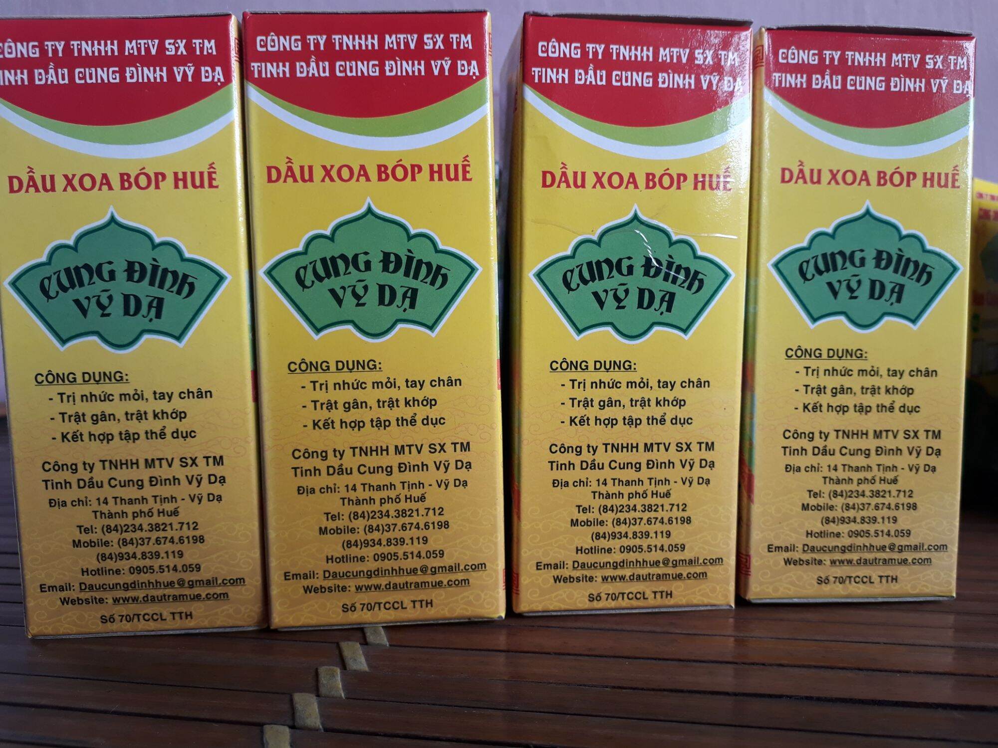 2 Dầu xoa bóp massage Huế Cung đình Vỹ Dạ ( chính hãng 2 chai x 60ml )